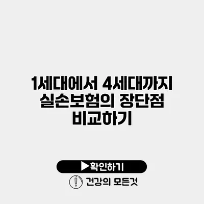 1세대에서 4세대까지 실손보험의 장단점 비교하기