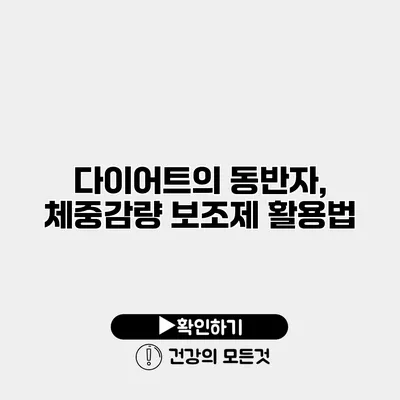 다이어트의 동반자, 체중감량 보조제 활용법