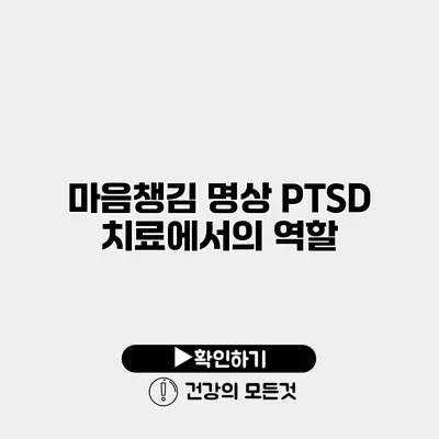 마음챙김 명상 PTSD 치료에서의 역할