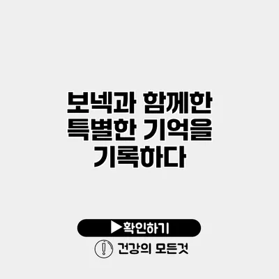 보넥과 함께한 특별한 기억을 기록하다
