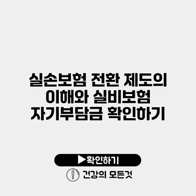 실손보험 전환 제도의 이해와 실비보험 자기부담금 확인하기
