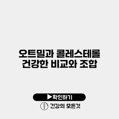 오트밀과 콜레스테롤 건강한 비교와 조합