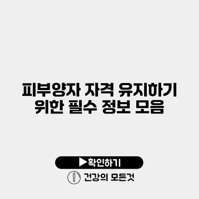 피부양자 자격 유지하기 위한 필수 정보 모음
