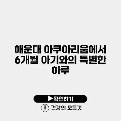 해운대 아쿠아리움에서 6개월 아기와의 특별한 하루