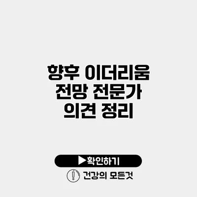 향후 이더리움 전망 전문가 의견 정리